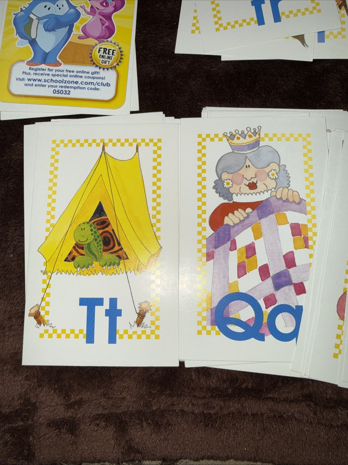 School Zone Flash Cards Phonics Made Easy Words/Pictures/Game Home School Used