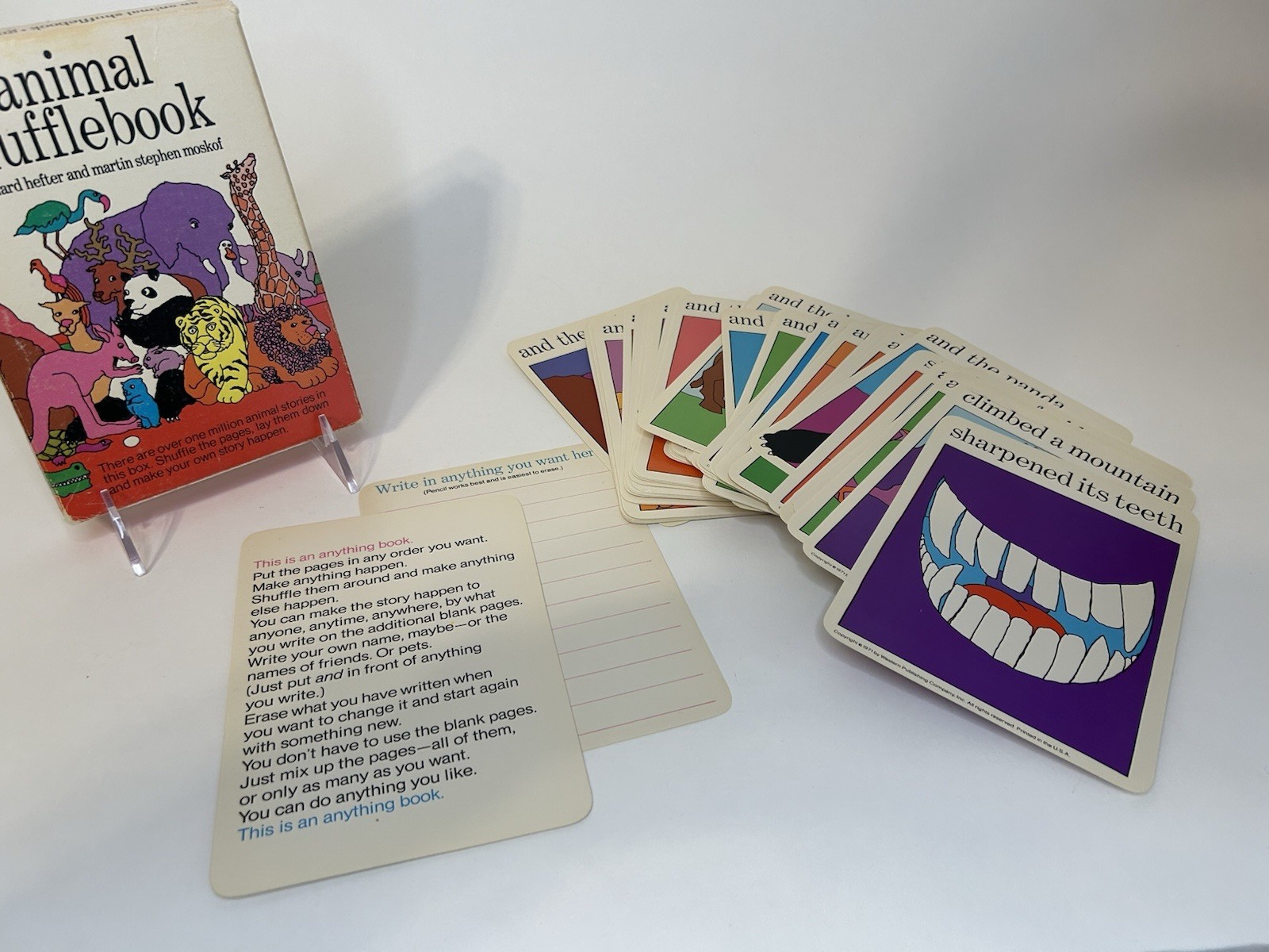 An Animal Shufflebook Cards By Richard Hefter Martin Stephen RARE Vintage 1971