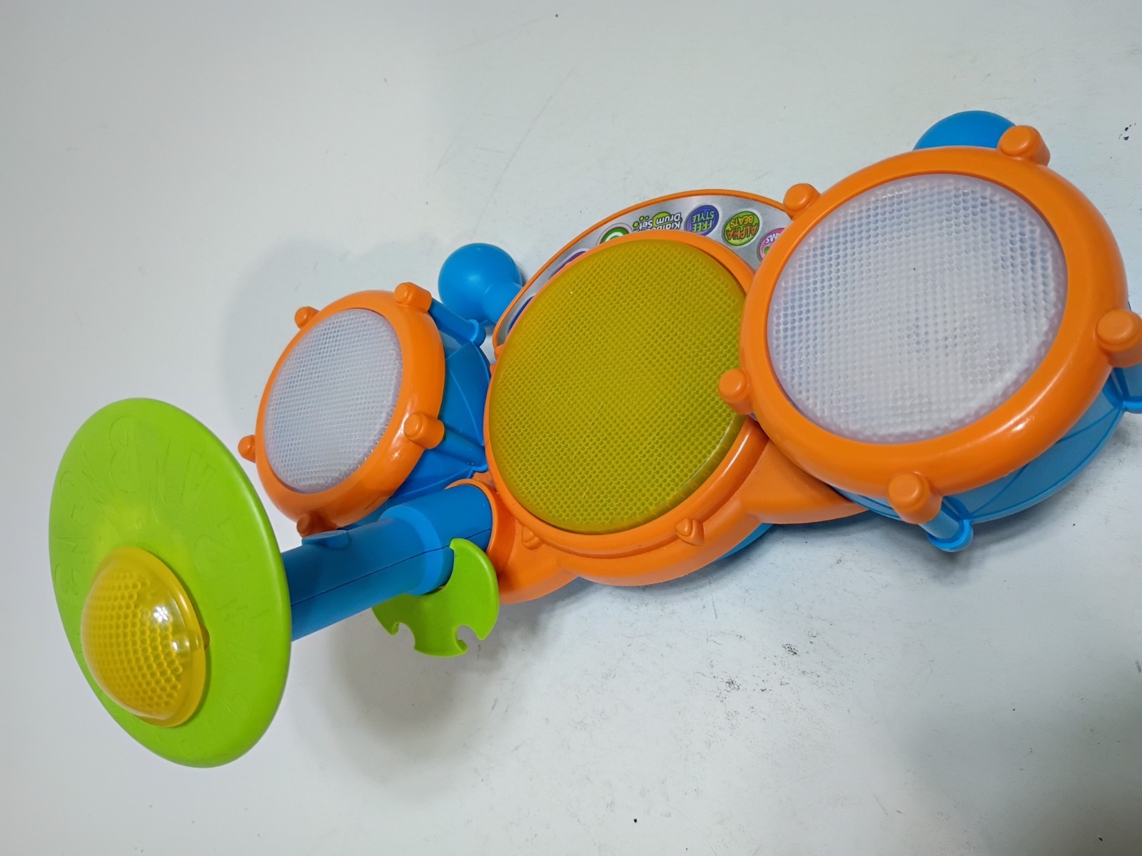 VTech KidiBeats Kids Drum Set, Orange No Sticks