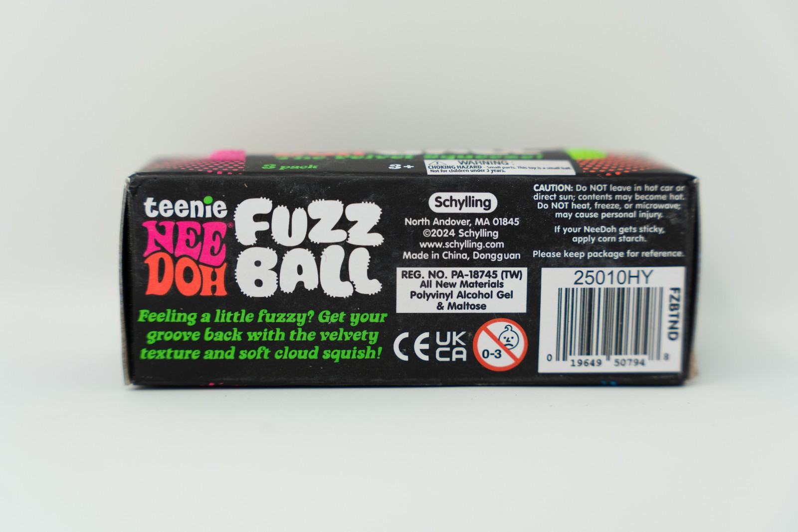 Authentic NeeDoh Teenie Fuzzball The Velvet Squeeze Squishy Toy Nee Doh 3 pack