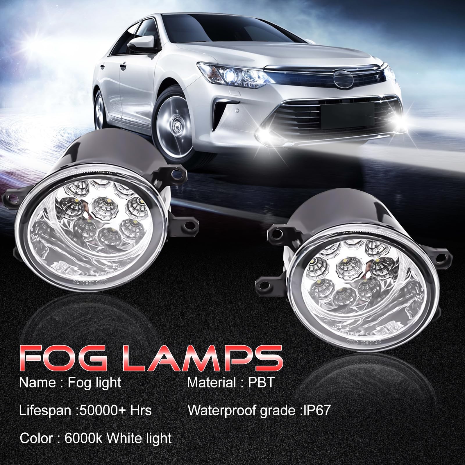 Fog Lights 3.5 inch OEM 19597300 19597400 For TOYOTA AVALON 2011-2015 Front B…