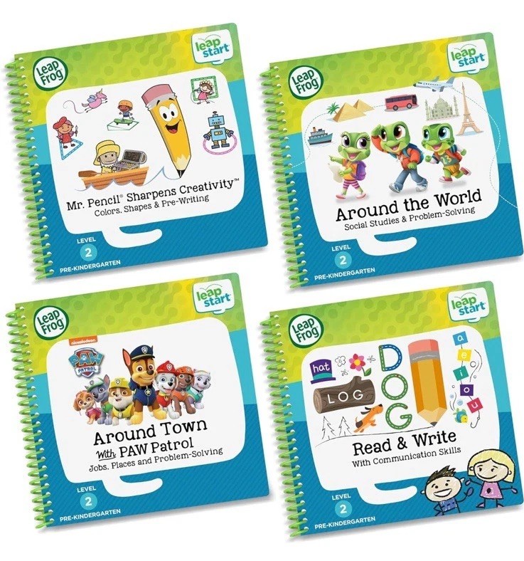 LeapFrog LeapStart Pre-K Learning Activity Book 4-Pack Educational Toy Set New