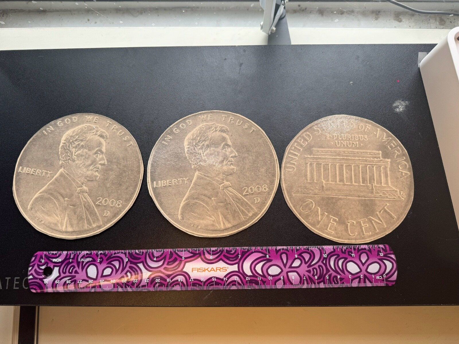 Plastic School Money; penny, nickel, dime, quarter, half-dollar, dollar coins