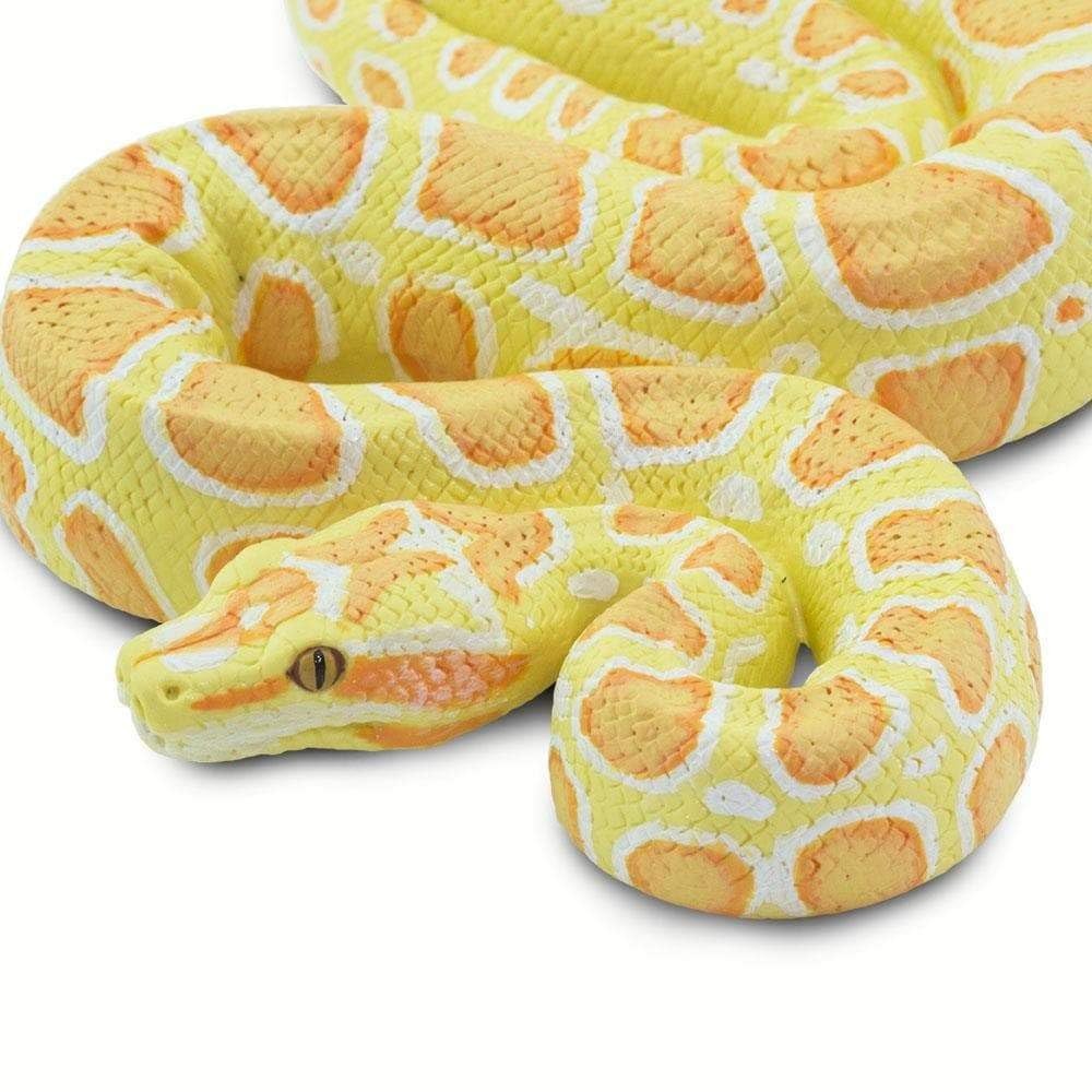 Safari Ltd. Albino Burmese Python Figurine – Lifelike 1 inch, Multicoloured
