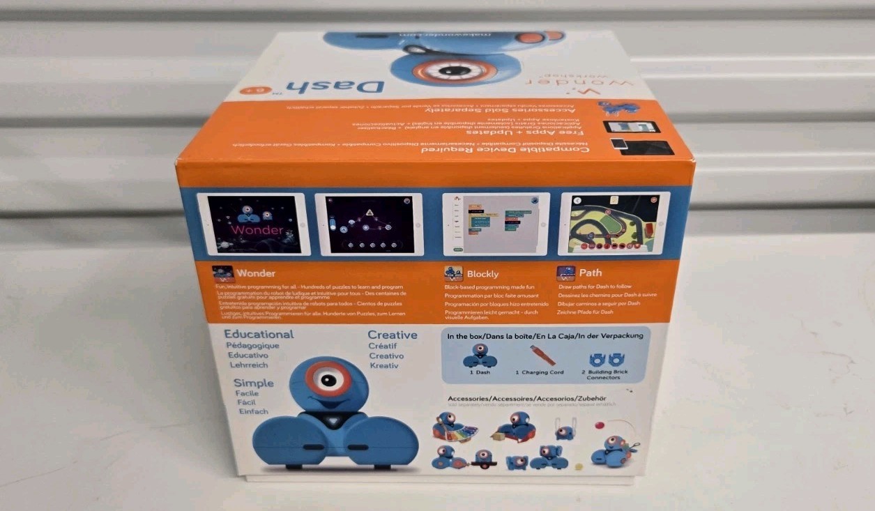 ⭐️Wonder Workshop DA01 Dash Robot – Blue- Your Interactive Robotic Companion✨