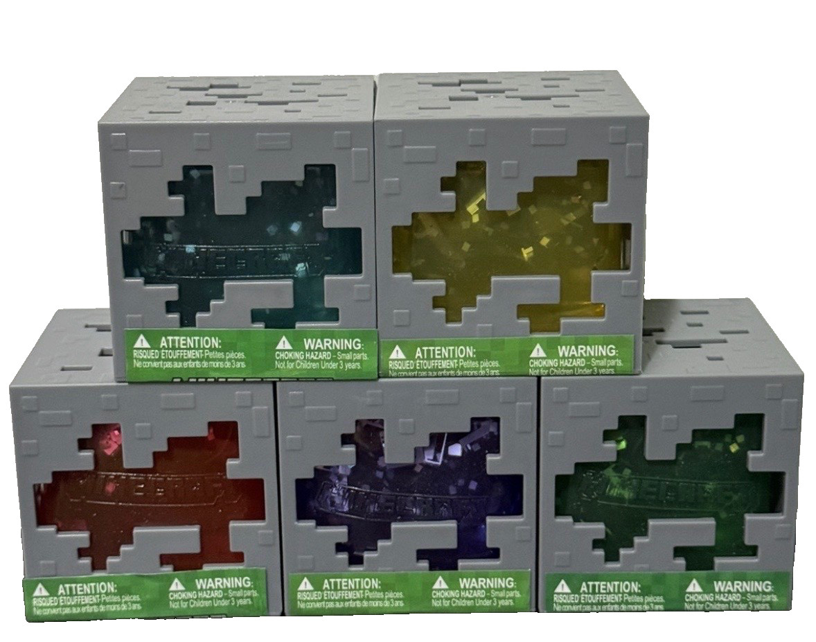 Minecraft Jelly Cubes Complete Full Set Lot of 5 TikTok VIRAL Squishy Fidget Toy