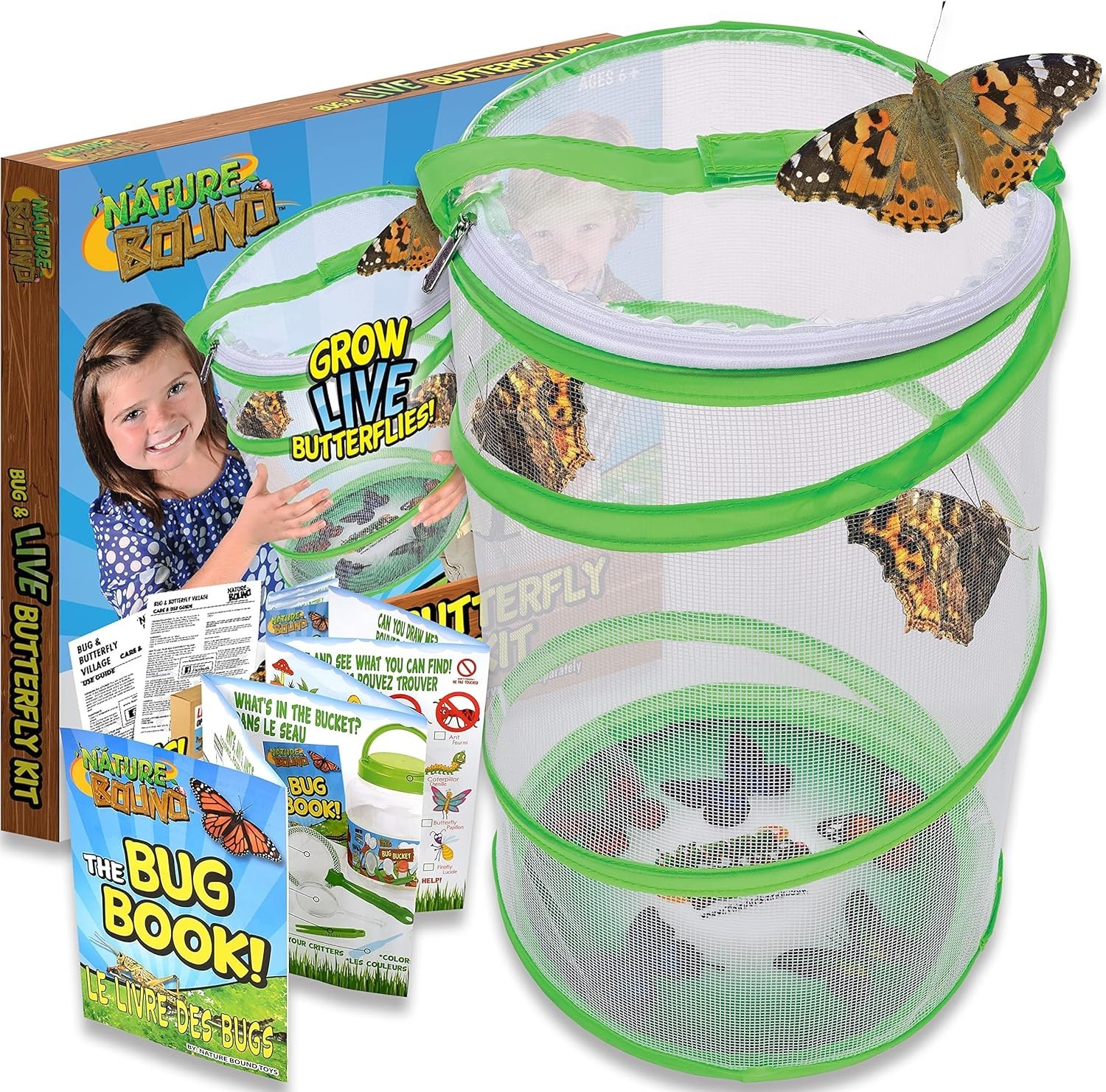 Butterfly Growing Kit – Live Caterpillar to Butterfly Project for Kids – Incl…