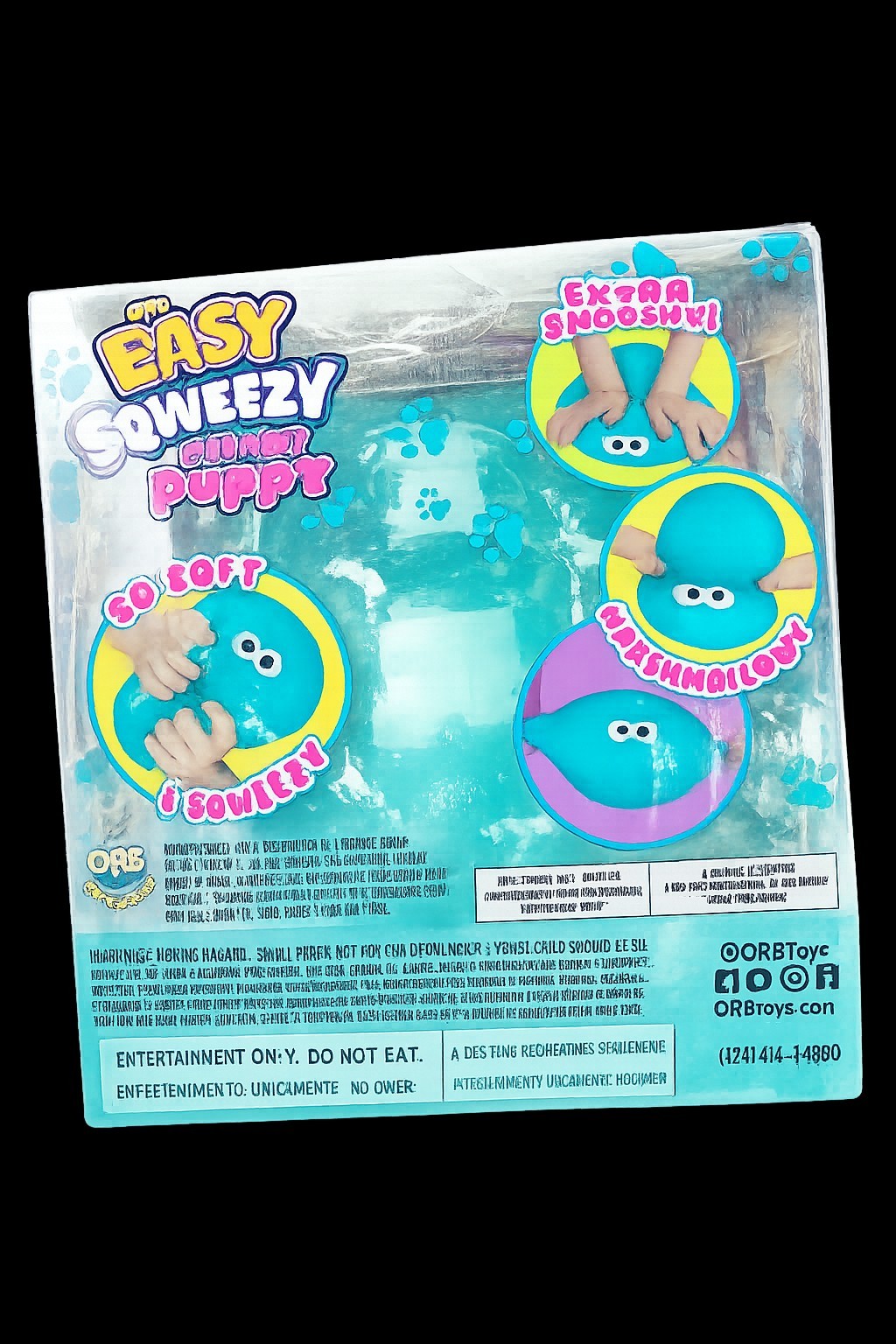 ORB Easy Squeezy Chunky Puppy Extra Soft Blue Squeeze Toy 3+