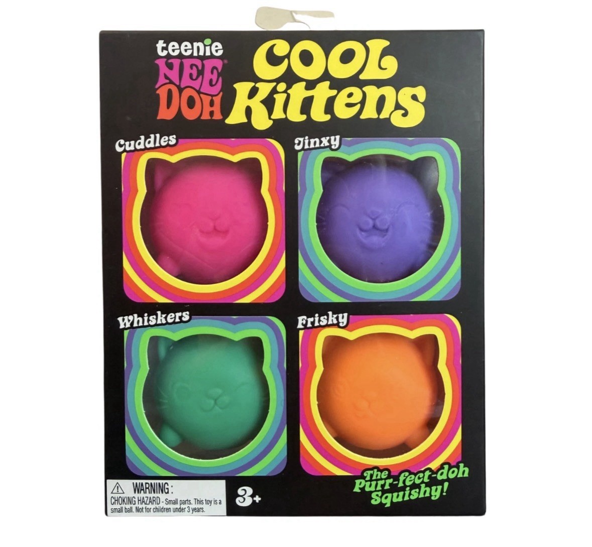 NeeDoh Teenie Cool Kittens Nee Doh 4 PACK Squishy Tiktok VIRAL – Set of 4 (NEW)