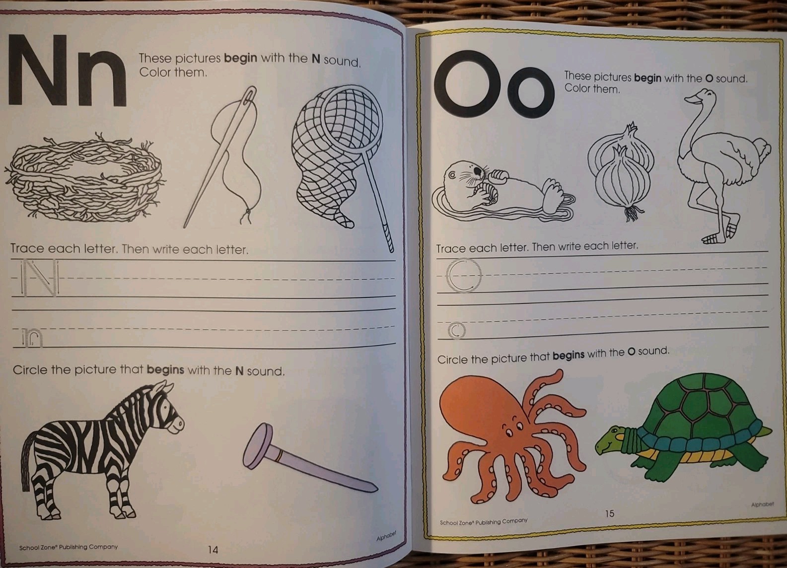 School Zone Alphabet Grades K-1 Workbook Written By Joan Hoffman