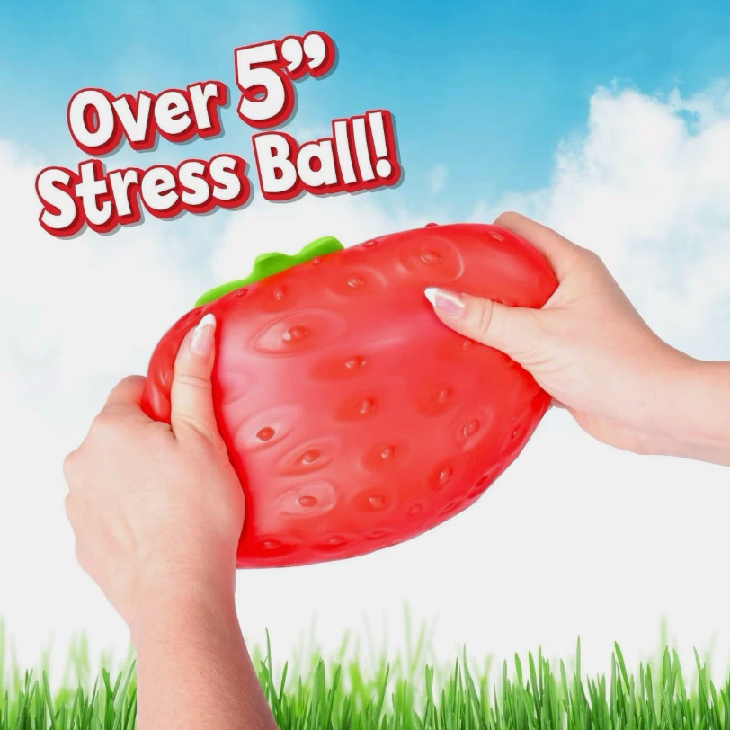Sunny Days Jumbo Squeezy Strawberry Squishy Toy Stress Relief Sensory Fun