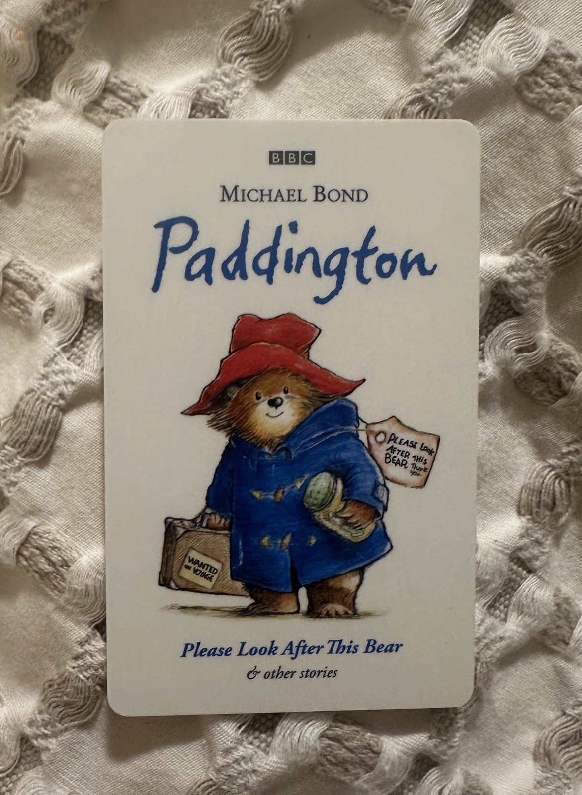 Yoto Card: UK Discontinued BBC White Paddington Card Please Look After This Bear