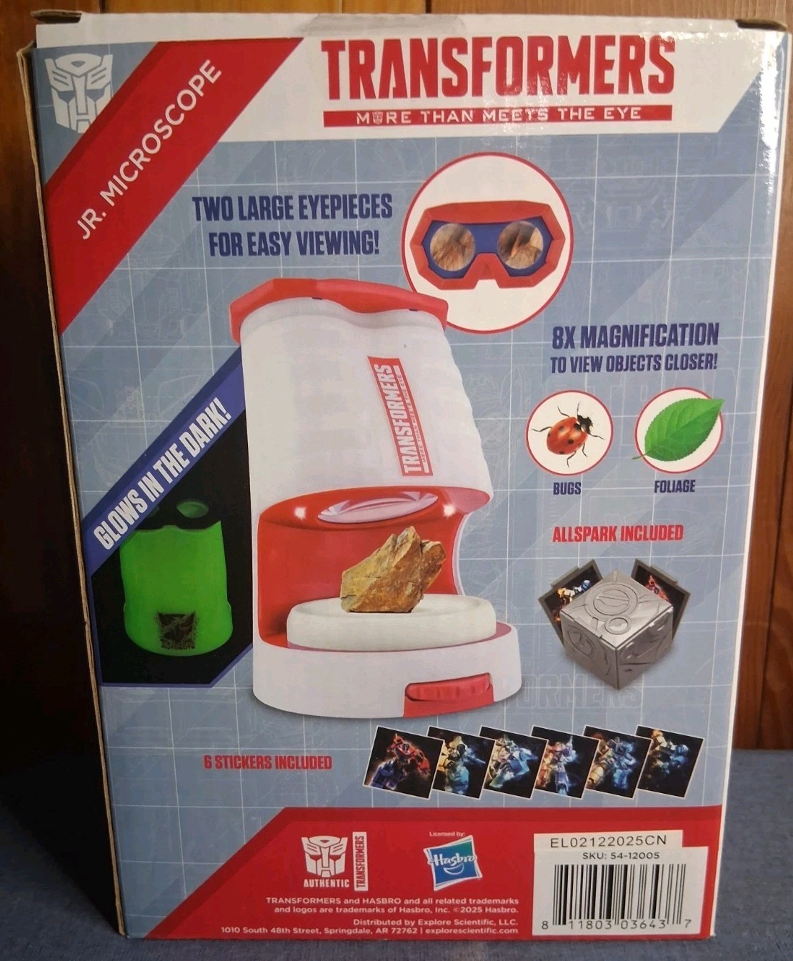 Transformers Jr. Lighted Microscope 8X Magnification STEM Science Learning Toy