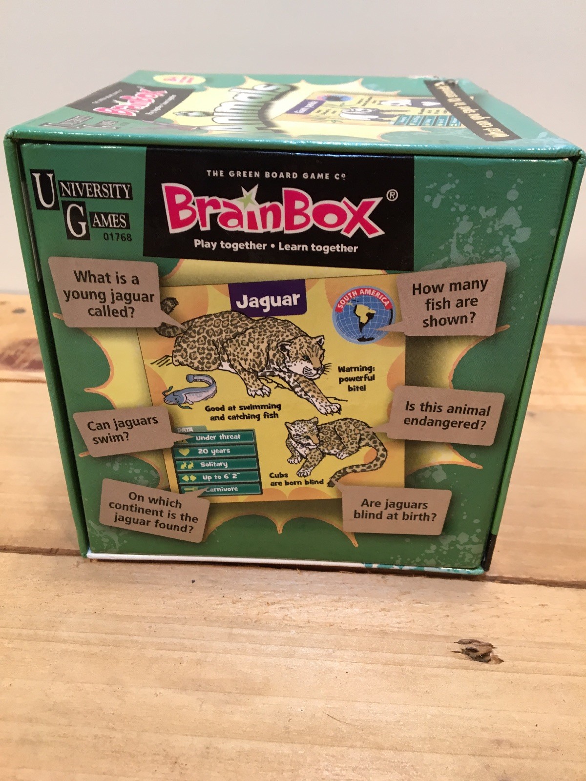 University Games BrainBox Memory Game Animals Edition Ages 8 and Up