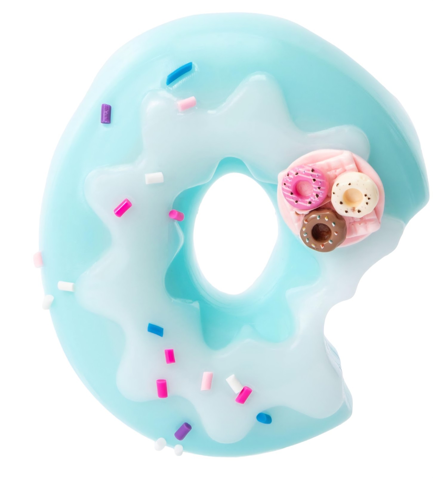 Taba Jelly Squeezeables Blue Donut Squishy, Blueberry Donut Squishi Squeeze Toy