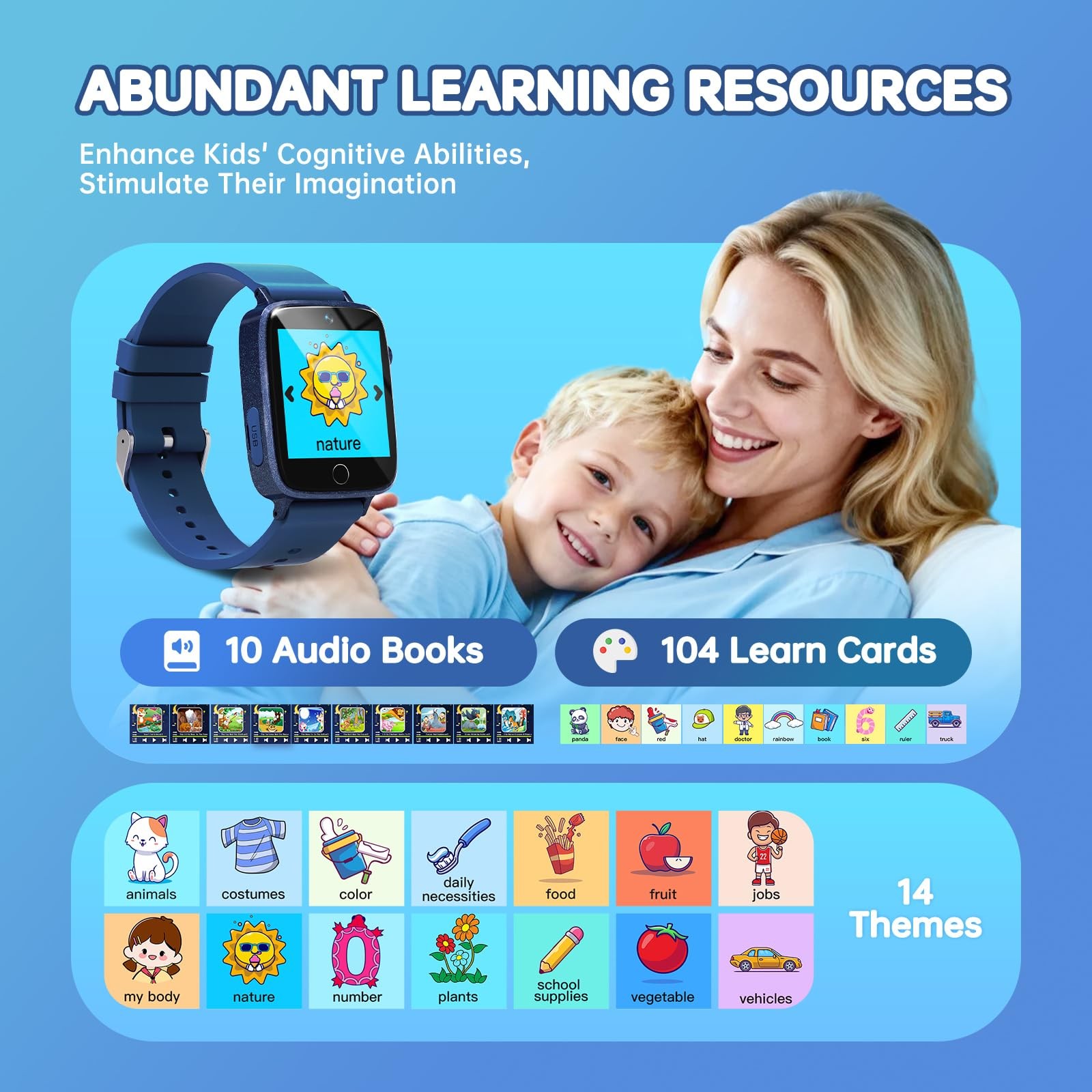 Smart Watch for Kids with 26 Puzzle Games, HD Touch Screen Kids Watch, Camera…