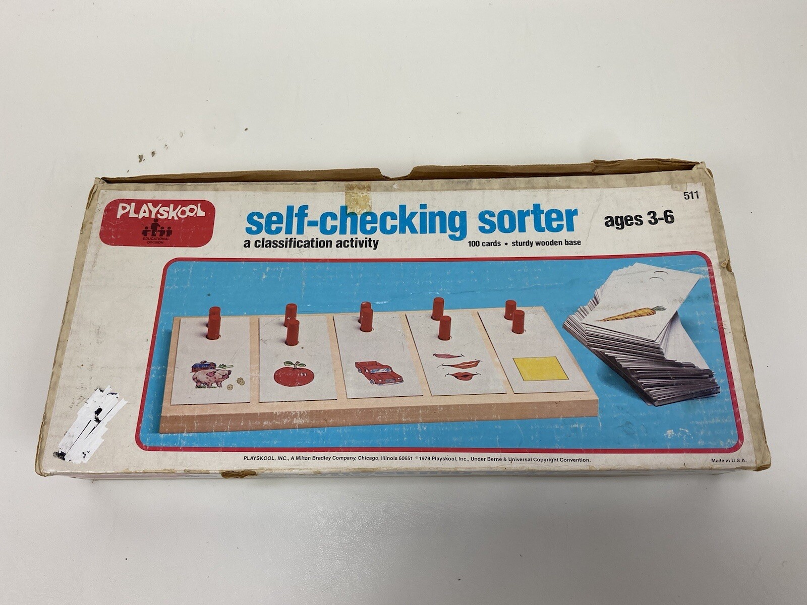 Playskool Self-Checking Sorter 511 Milton Bradley Complete in box Vintage 1979