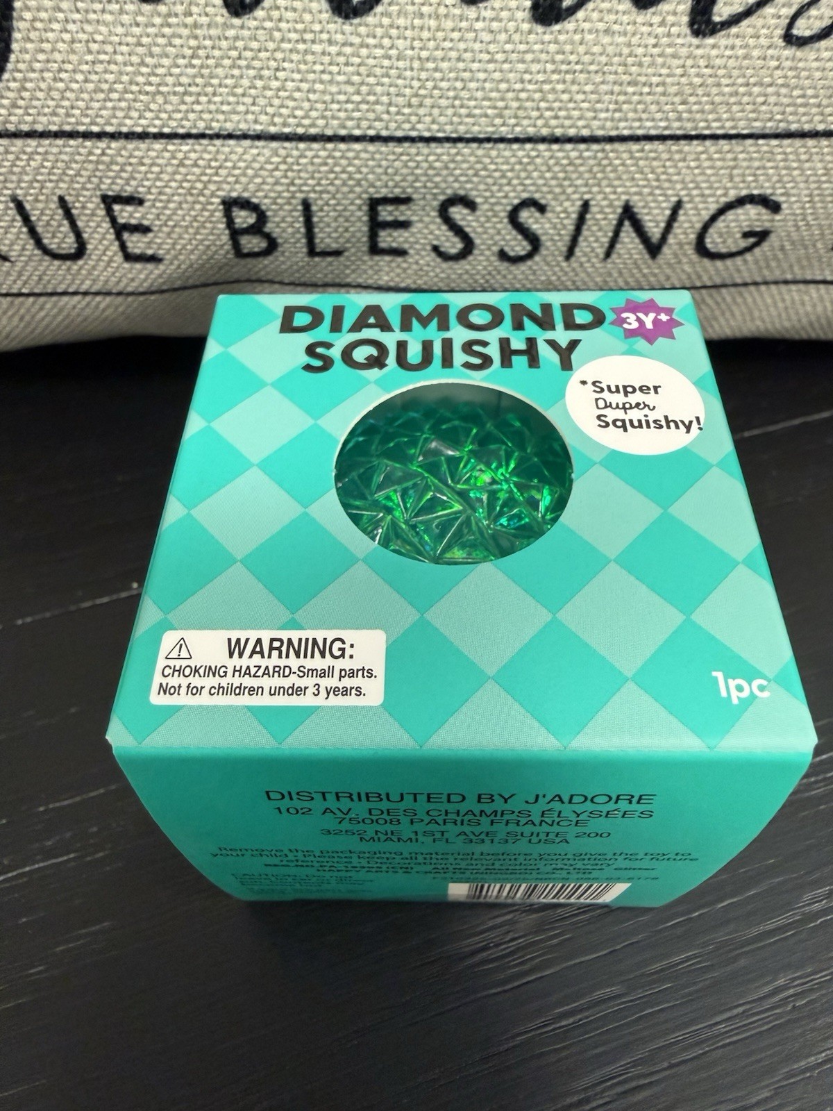 NEW Teal J’Adore Diamond Squishy Toy Target Squeeze Orb Toy SIMILAR TO NEEDOH