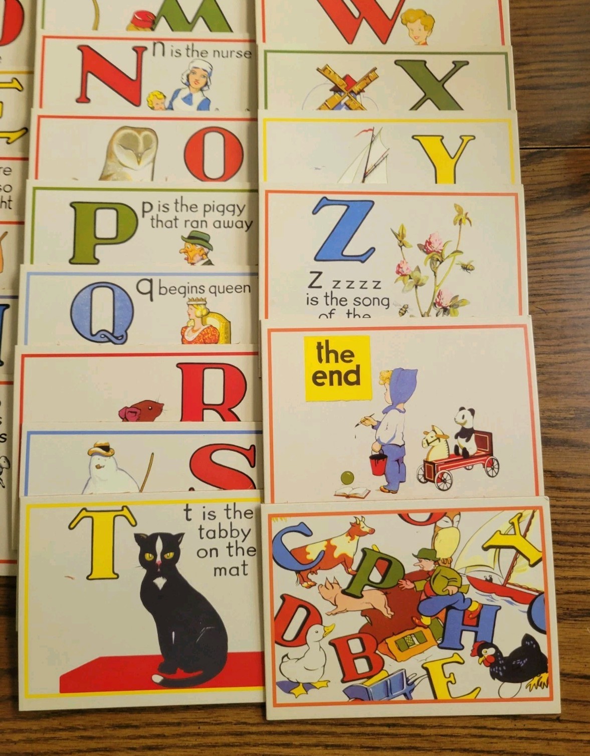 Vintage 2002 Cavallini & Co Italy 1930 Alphabet Flash Cards Reproduced 1930s