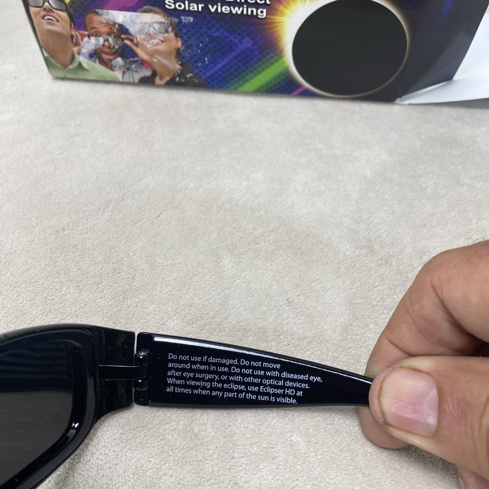 2 Pair ECLIPSER HD Safe Solar Glasses (New In Box) Safety Science Eclipse