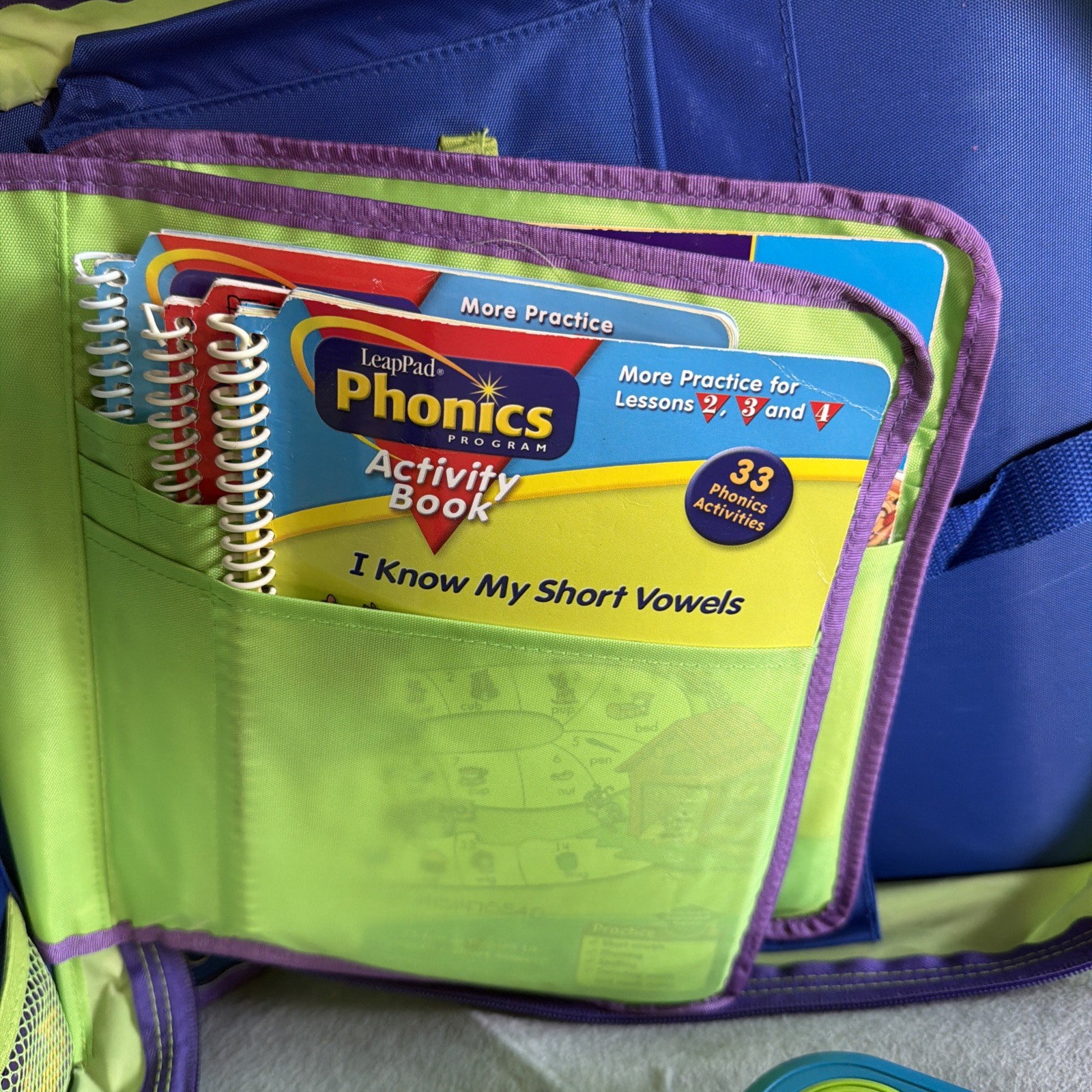 Vintage 2001 LeapFrog Leap Pad Learning System Console/Backpack/Books/Games