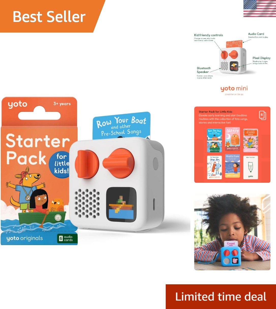 Mini 2024 Edition + Starter Pack for Little Kids Bundle – Screen-Free Bluetoo…