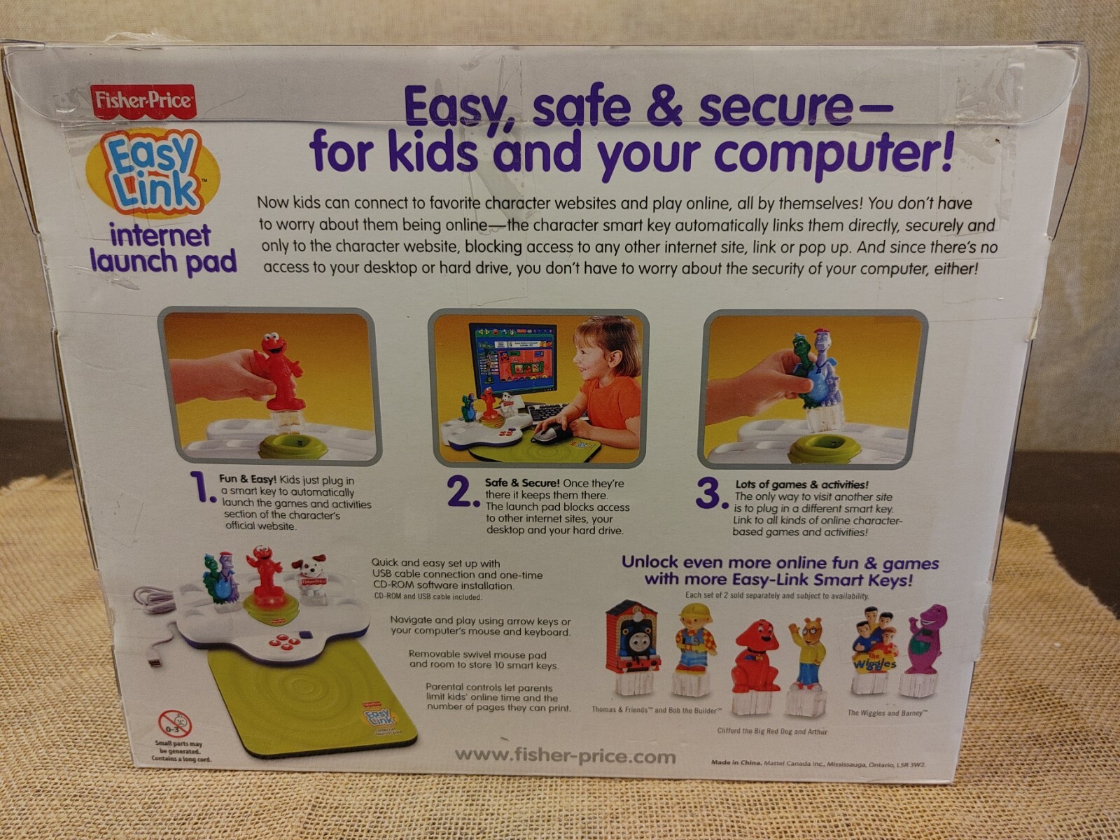 NEW Fisher-Price EASY LINK INTERNET LAUNCH PAD 5 Smart Keys Elmo Arthur Clifford