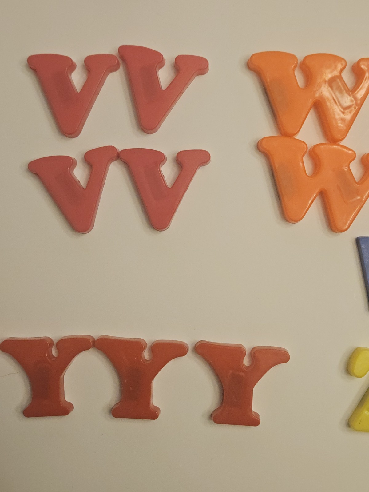 Vintage Plastic Letters Magnetic Alphabet Lot of 111 Assorted Letters