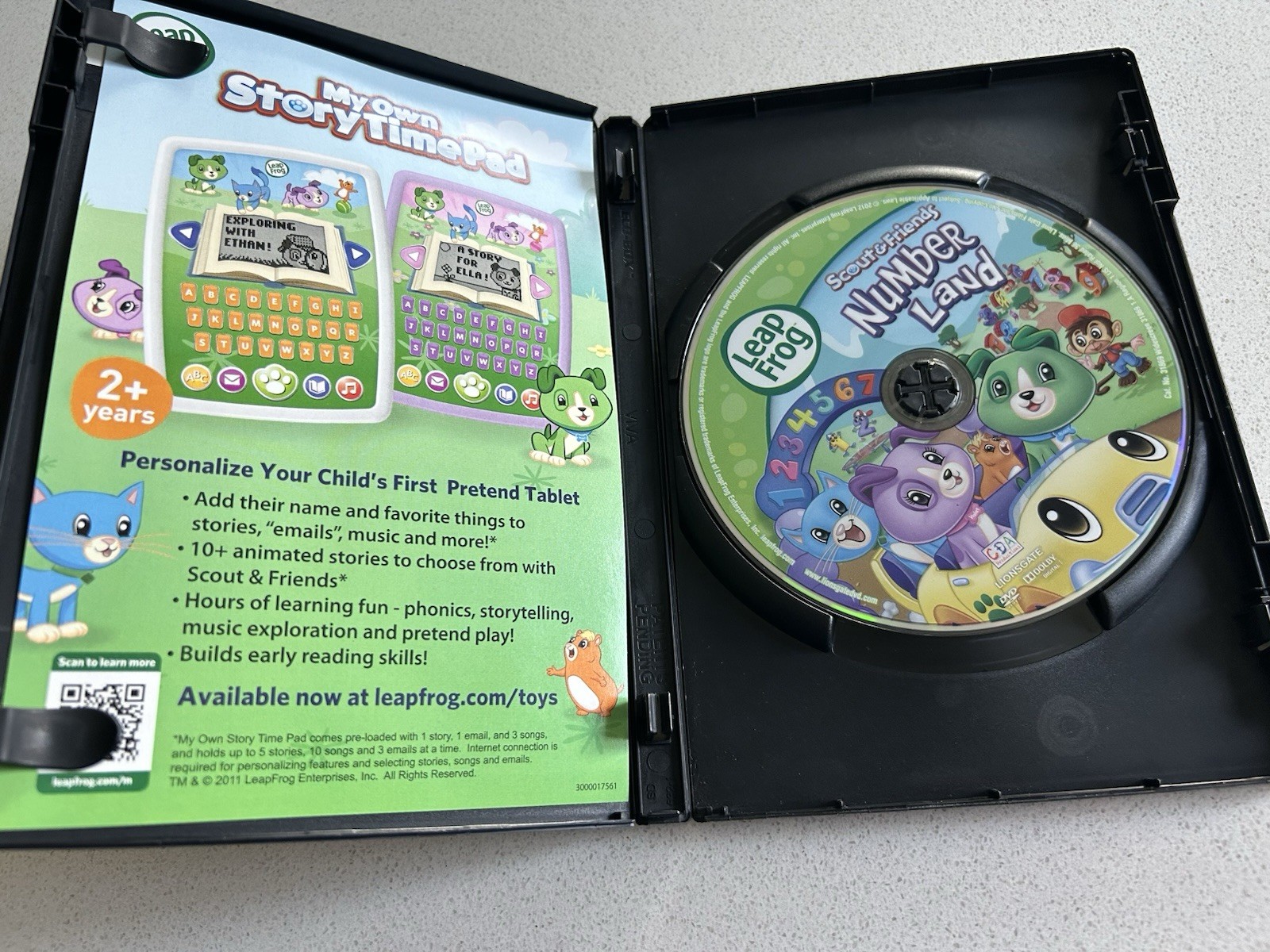 LeapFrog Scout & Friends Number Land Math DVD Game Disc 2-5 Years 2011