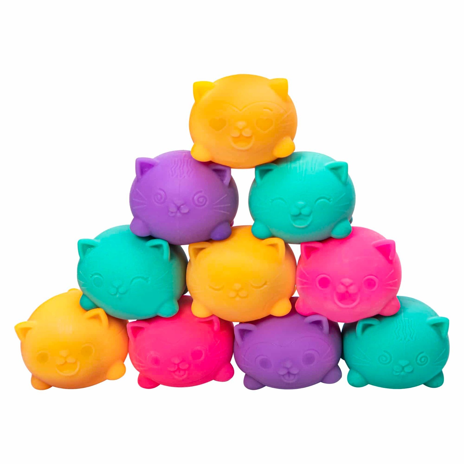 Schylling NeeDoh Teenie Cool Cats 3-Pack Squishy Sensory Fidget Stress Toy New