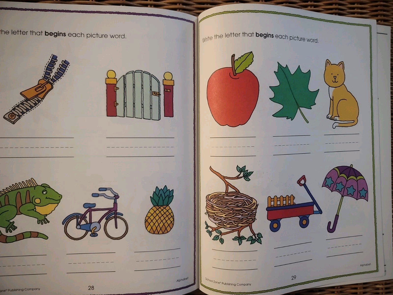 School Zone Alphabet Grades K-1 Workbook Written By Joan Hoffman