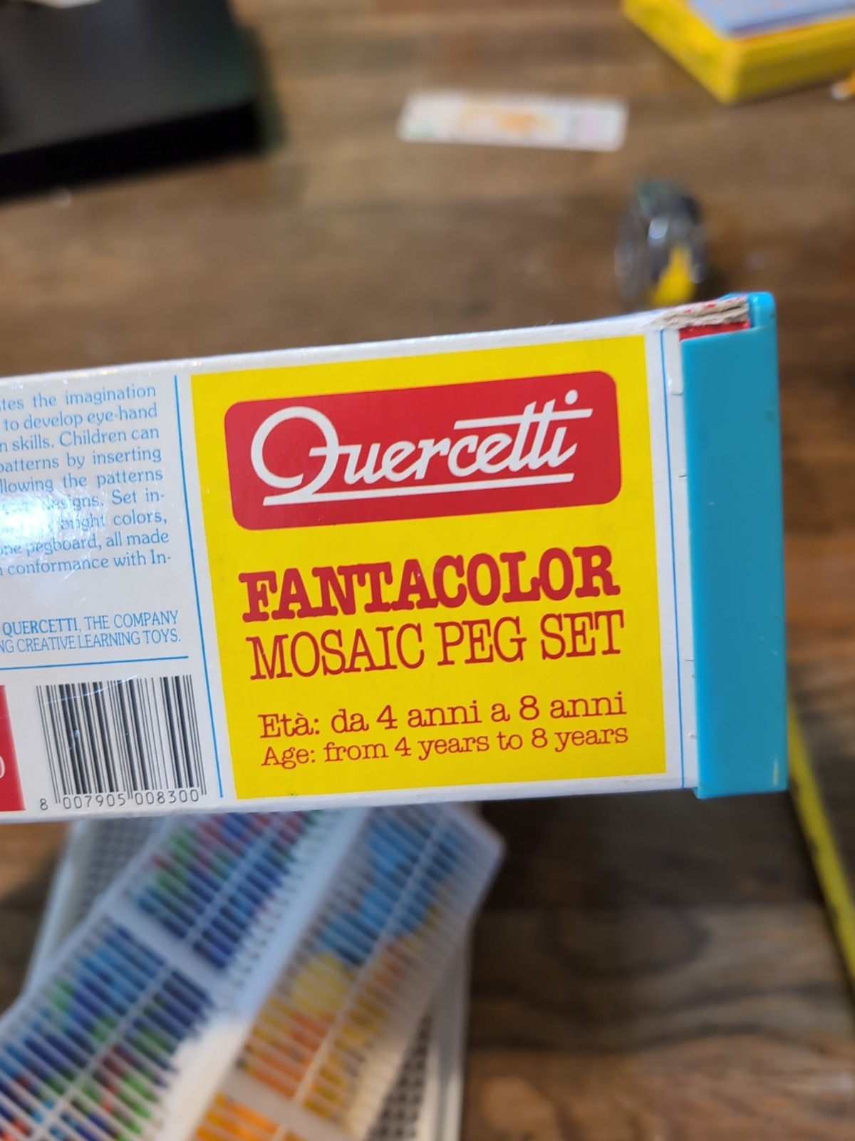 Quercetti Fantacolor Mosaic Peg Set Art Creative TOY Made In Italy