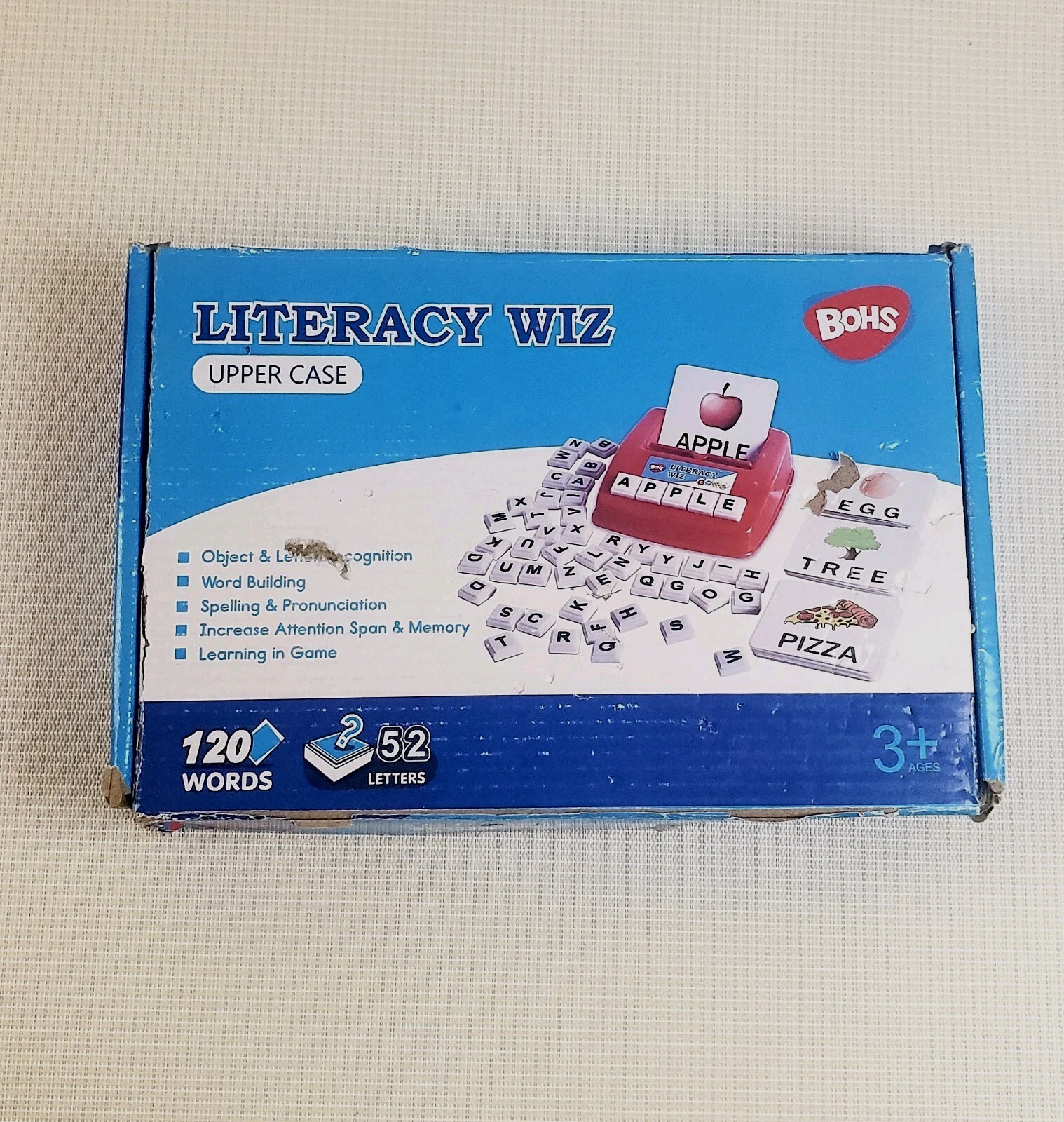 Alphabet Letters Learning Game Preschool Teaching Aid by Literacy Wiz – Complete