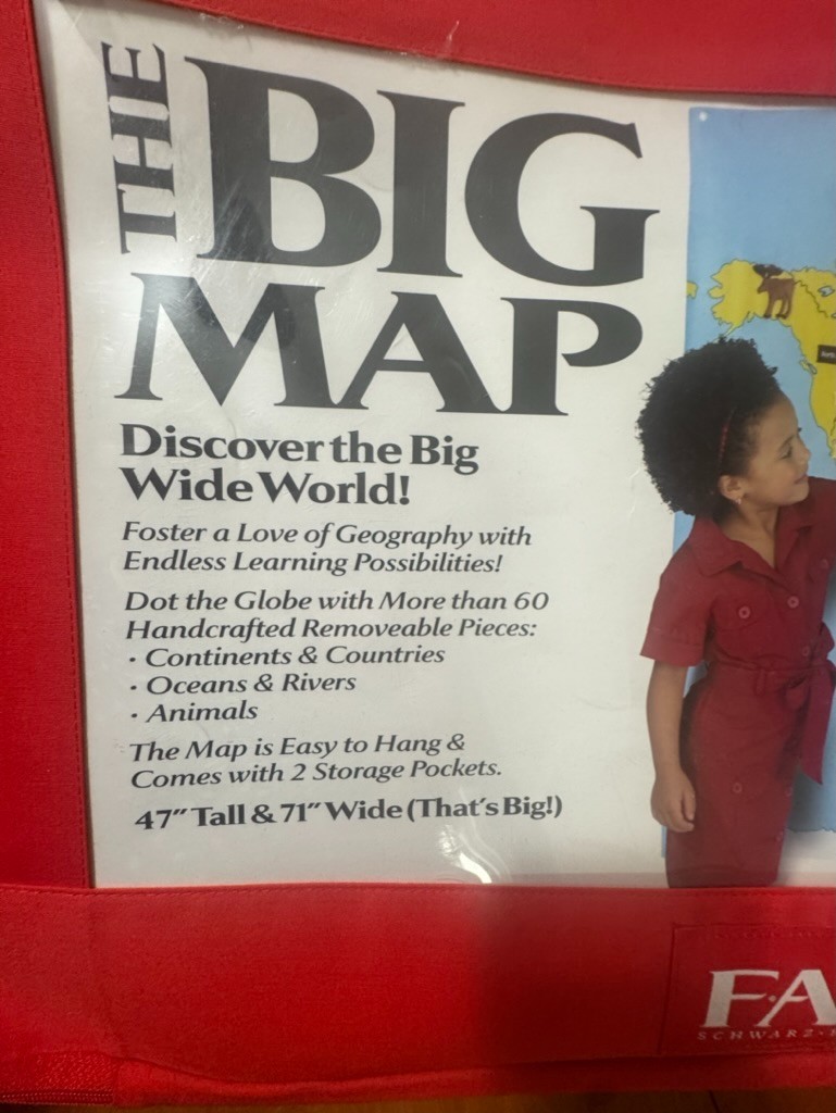 FAO Schwarz Educational 47″ x 71″ The Big Map Discover the Big Wide World