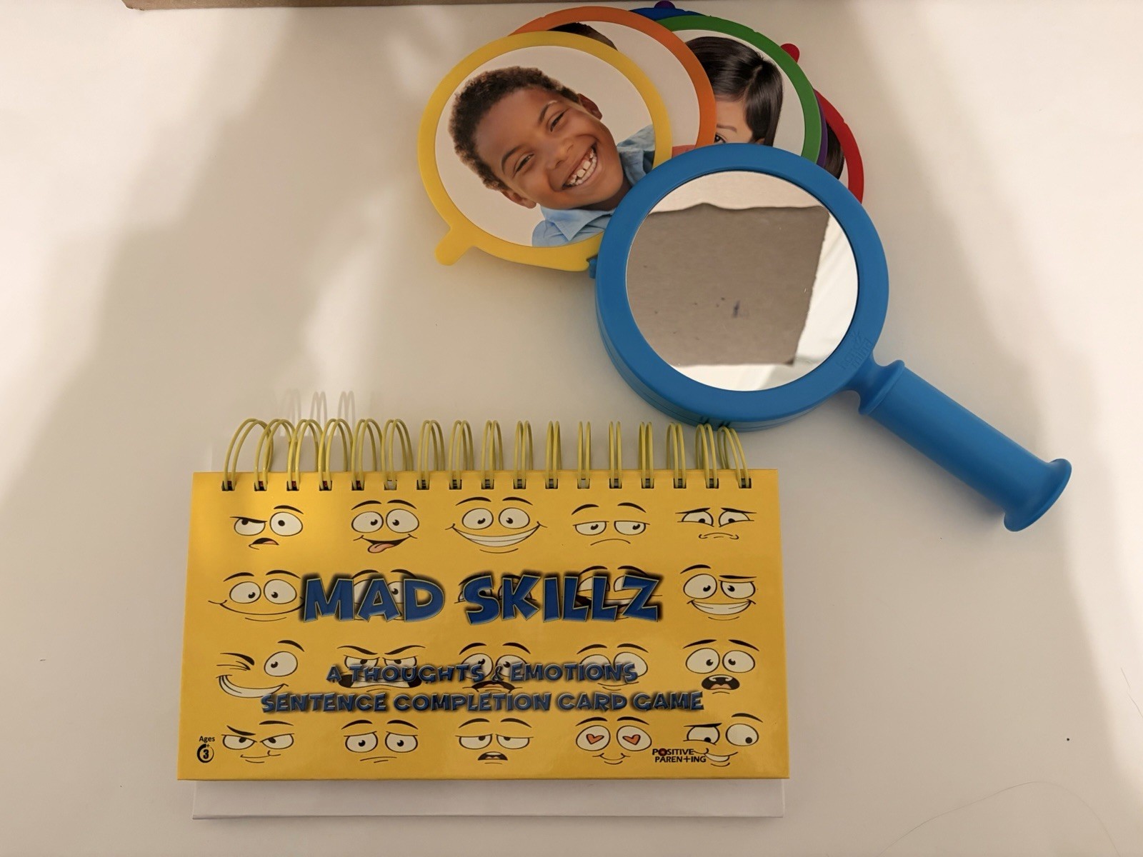 Hand2mind See My Feelings Mirror Play Therapy Toys for Kids and Mad Skills Game