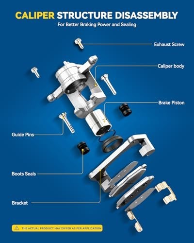 Front Brake Caliper for 2004-2012 Chevy Malibu, Pontiac G6, Saturn Aura & More