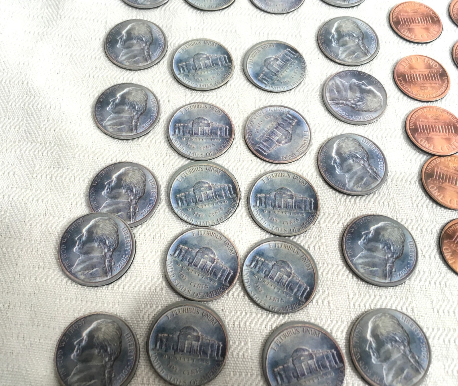 MATH MANIPULATIVE / MAGNETIC COINS MONEY / 140 PEICES PENNY NICKEL DIME QUARTER