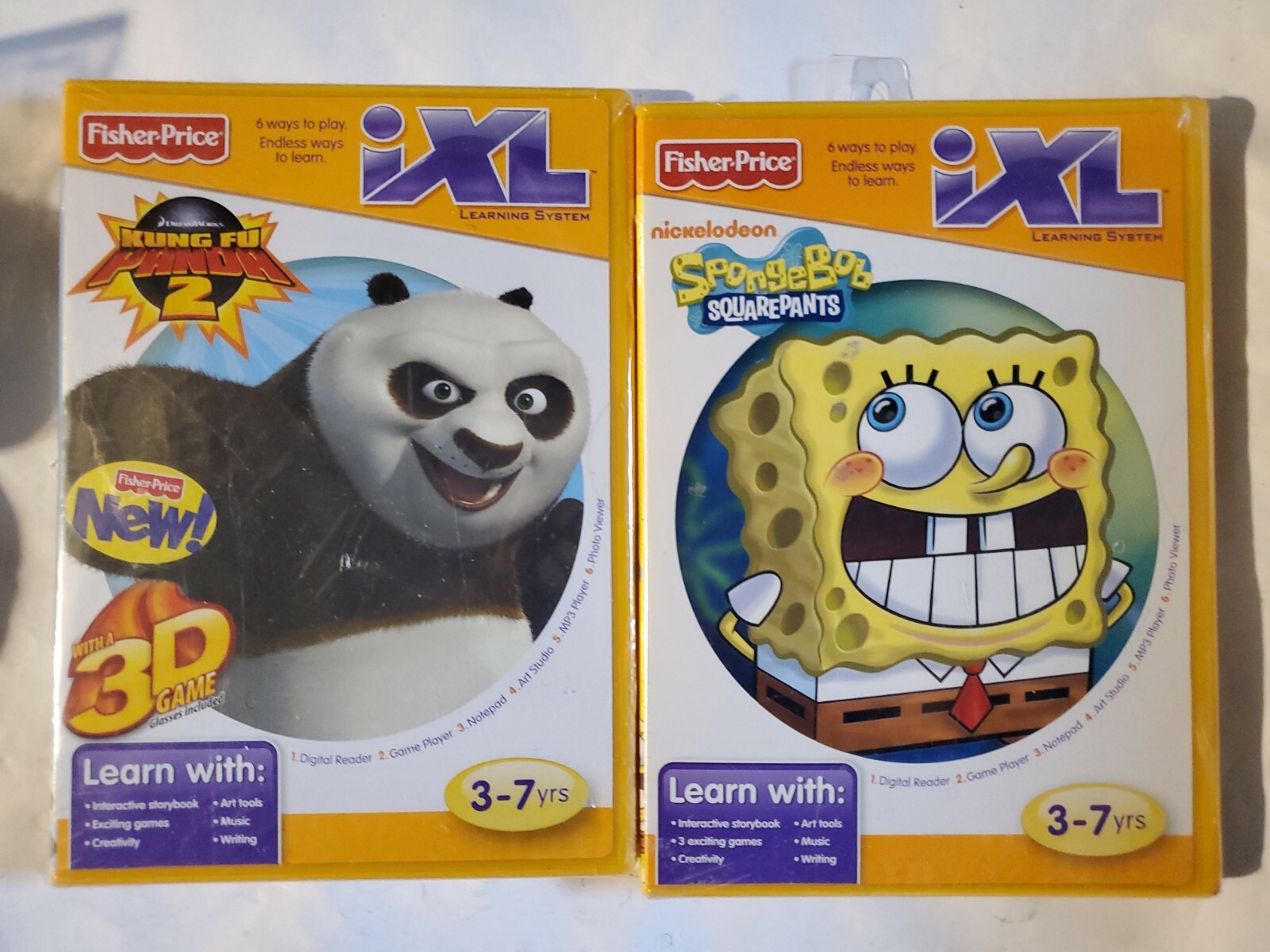 SpongeBob Squarepants + Kung Fu Panda 2 Fisher Price iXL Learning System Age 3-7