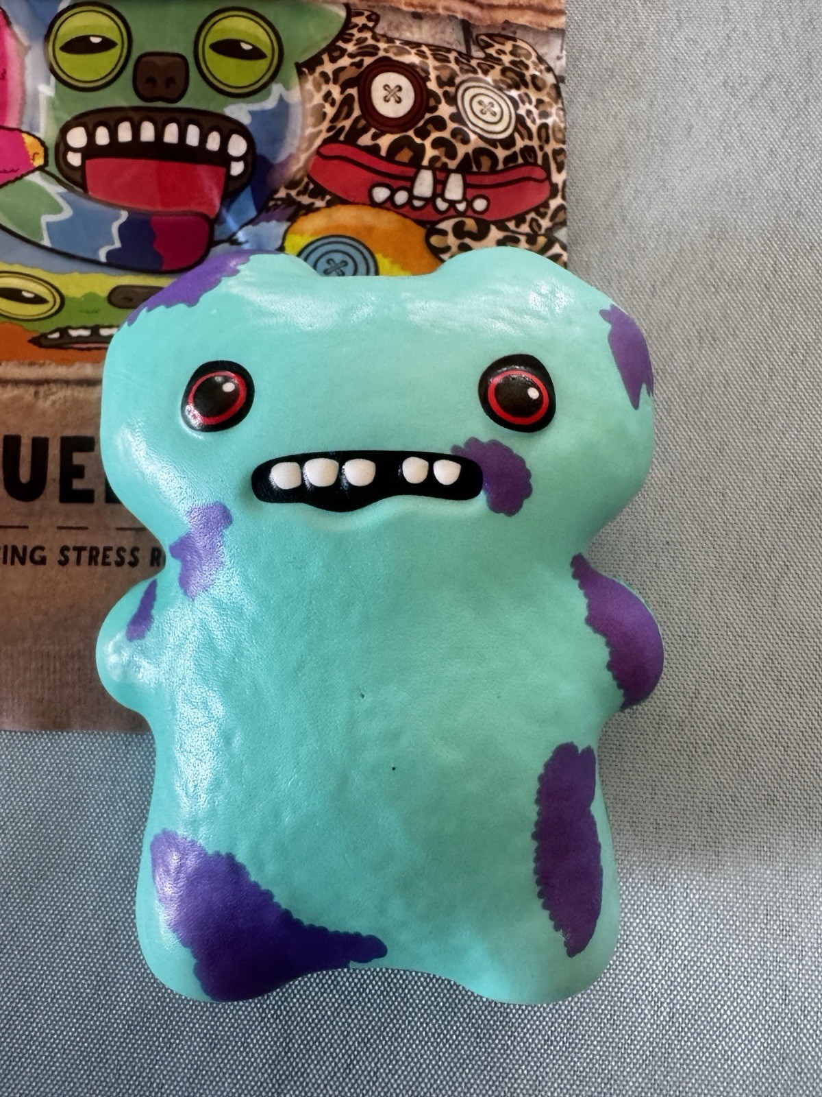 New Fuggler Squeezables 4″ Soft Rising Stress Relief Foam Gaptooth McGoo Teal