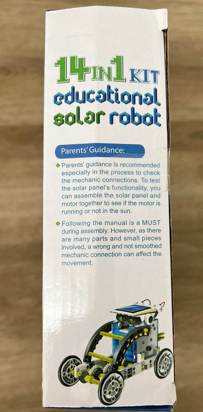 Solaration 14-in-1 Educational Solar Robot Kit – For Ages 10 And Up