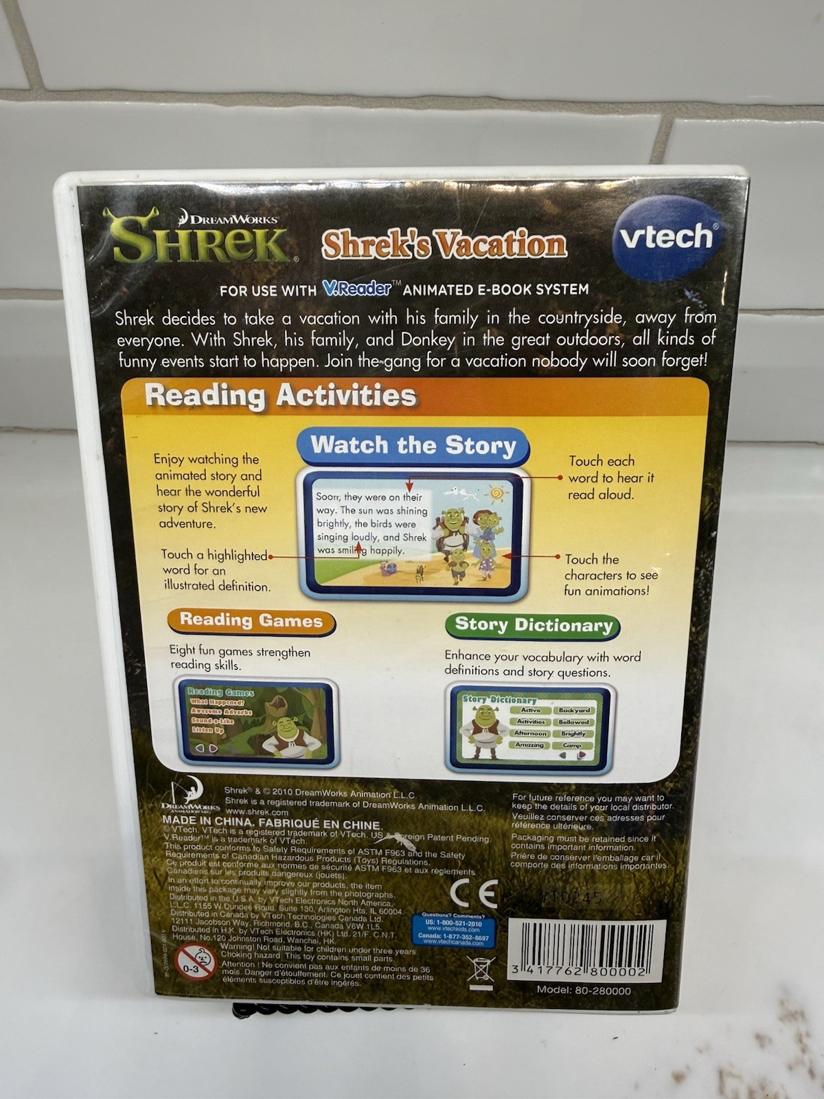 VTech V.Reader Animated E-Book System Shrek’s Vacation 5-7 Years Level