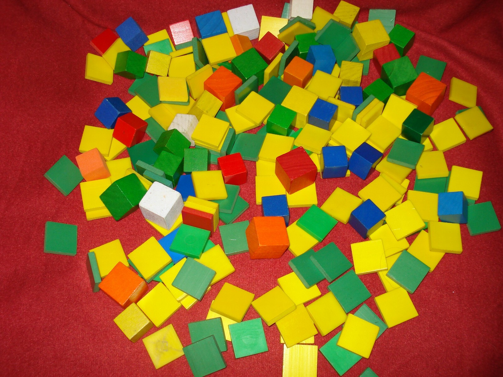 Math Counting Tiles Math Manipulatives over 200 Pieces – Squares+Blocks – Crafts