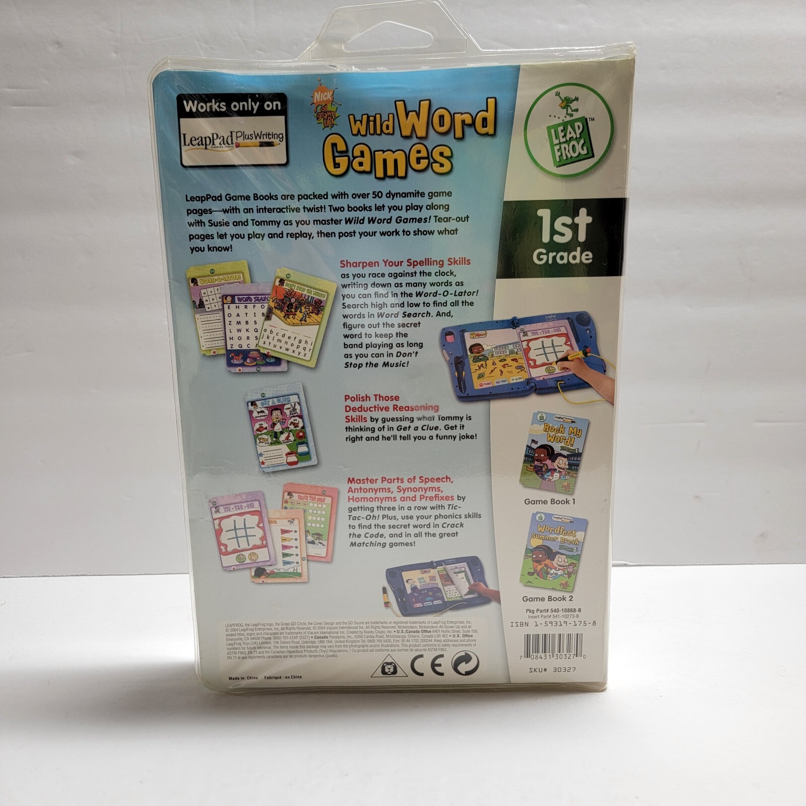 LeapFrog “Nick all Grown-Up” Interative Book and Cartridge -LeapPad Plus Writing