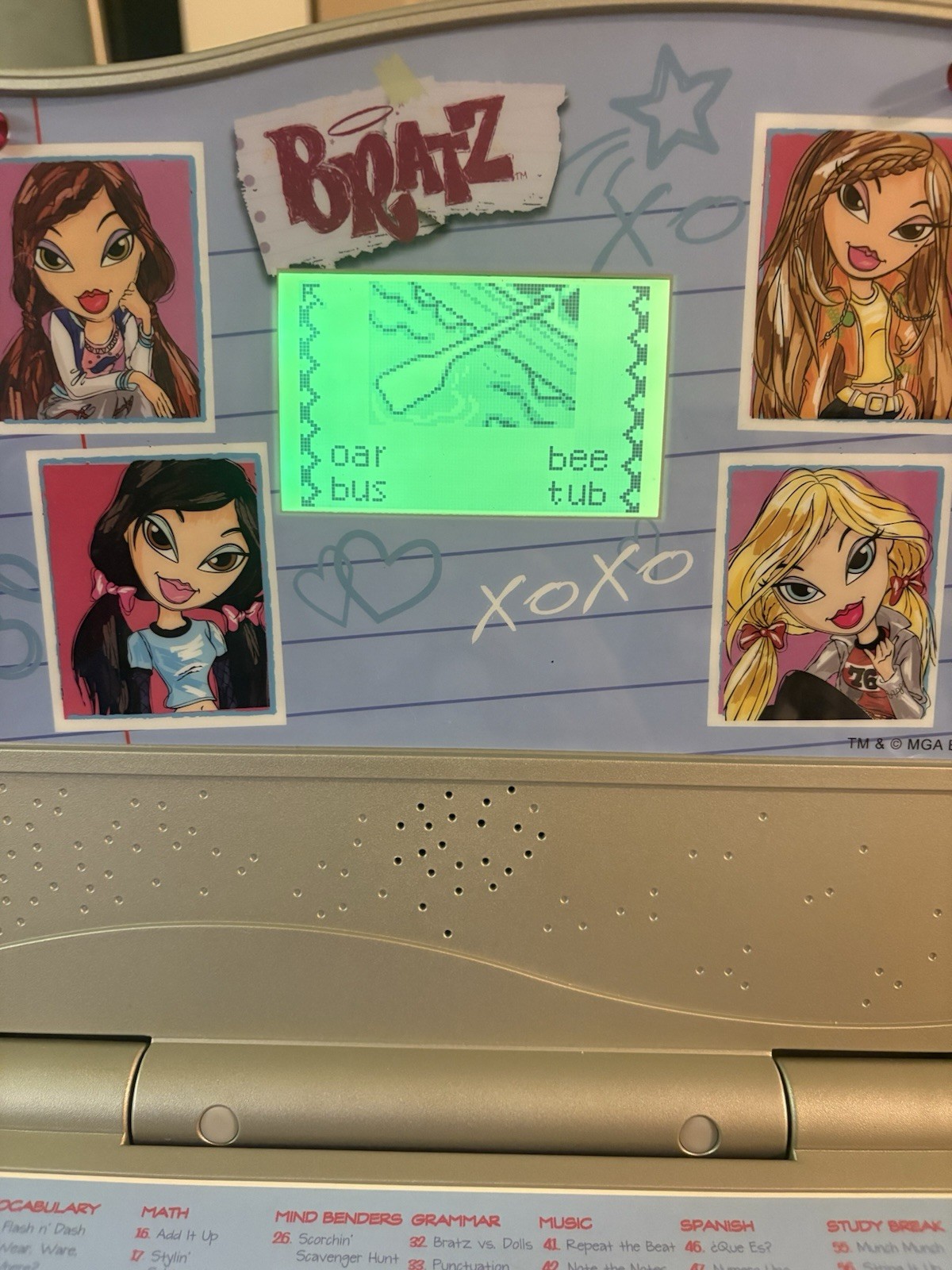 2006 Bratz Cyber Style Learning Laptop Spell Grammar Games Tested No Mouse VTG