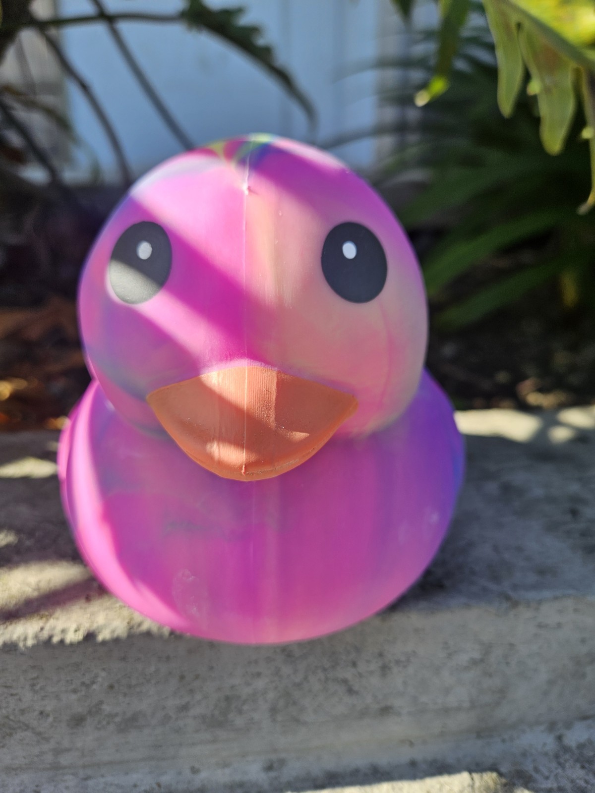 Rainbow Sunny Days Jumbo Squeezy Multicolor Duck Pink Color