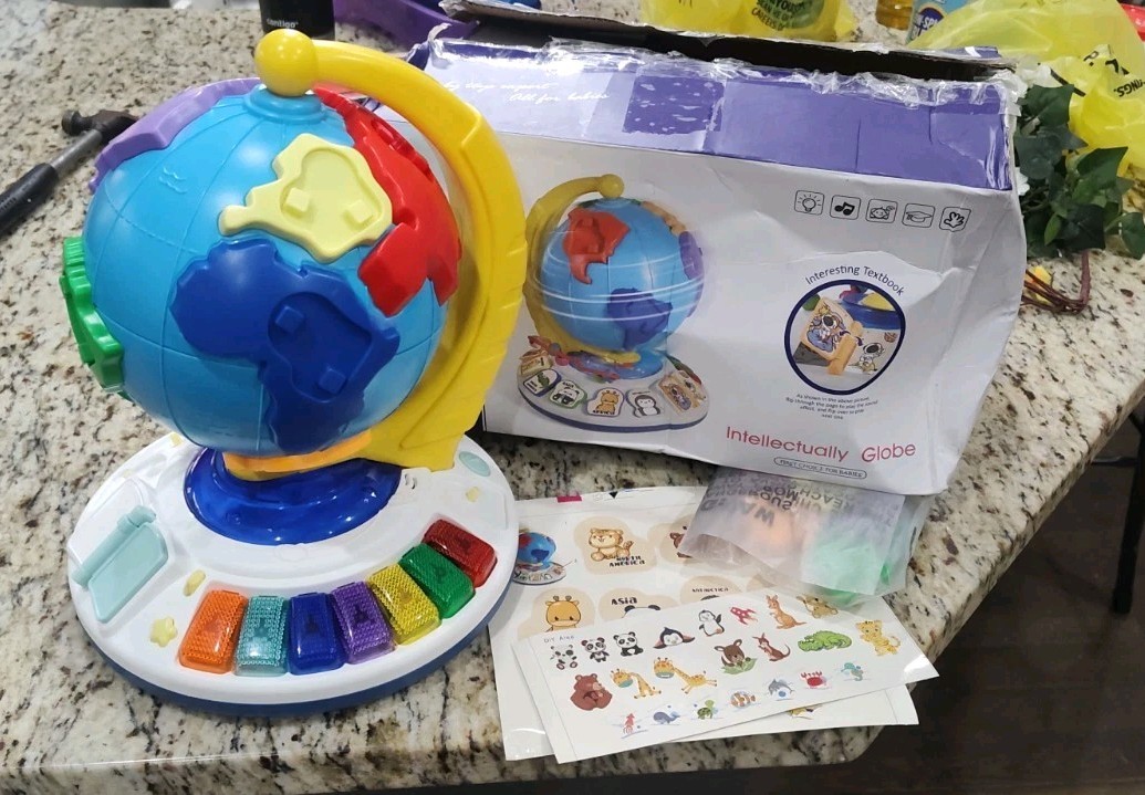 Intellectual Globe Toy-Colorful Piano Keys & Light Effect-Coordination Learning