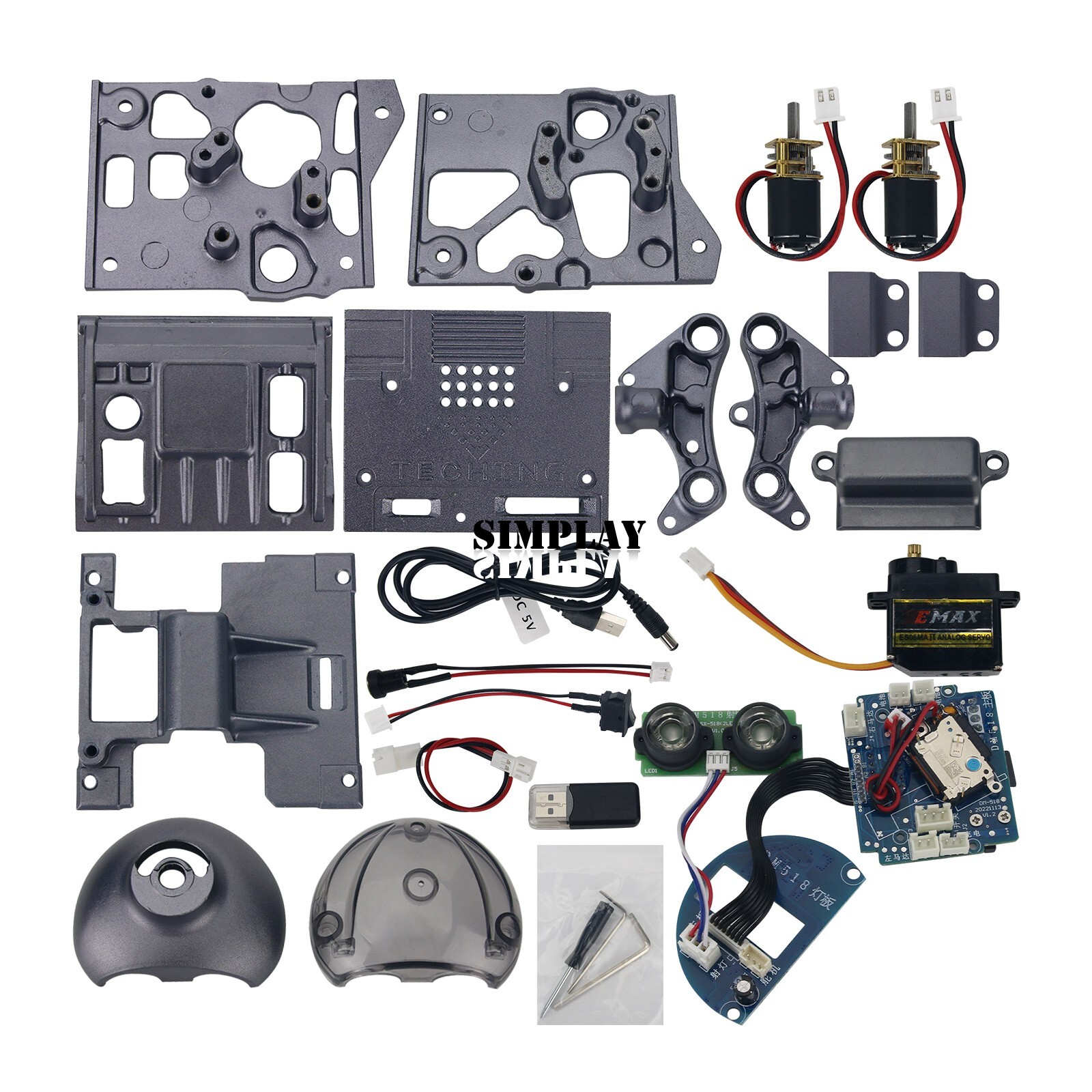 DM519 Pioneer Robot Kit Metal Unassembled Supports Phone APP Remote Control