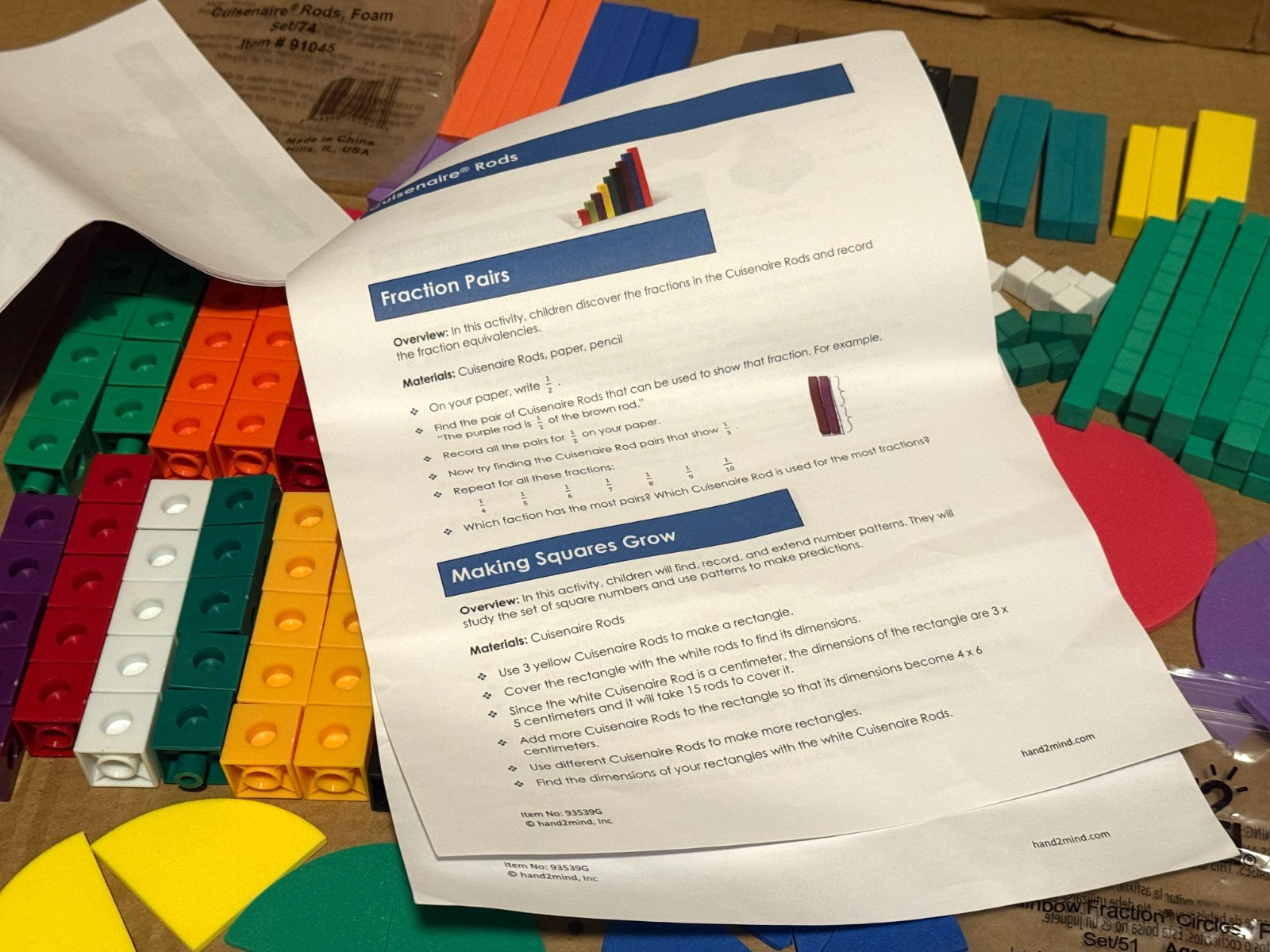 Hand 2 Mind Over 250 Math Manipulatives and Activity Guide for Grades 3 to 5