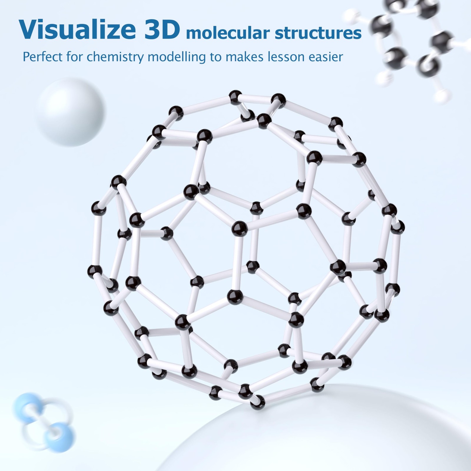 Molecular Model Kit, 444 Pcs Organic Molecular Chemistry Set, Atom Element Mo…