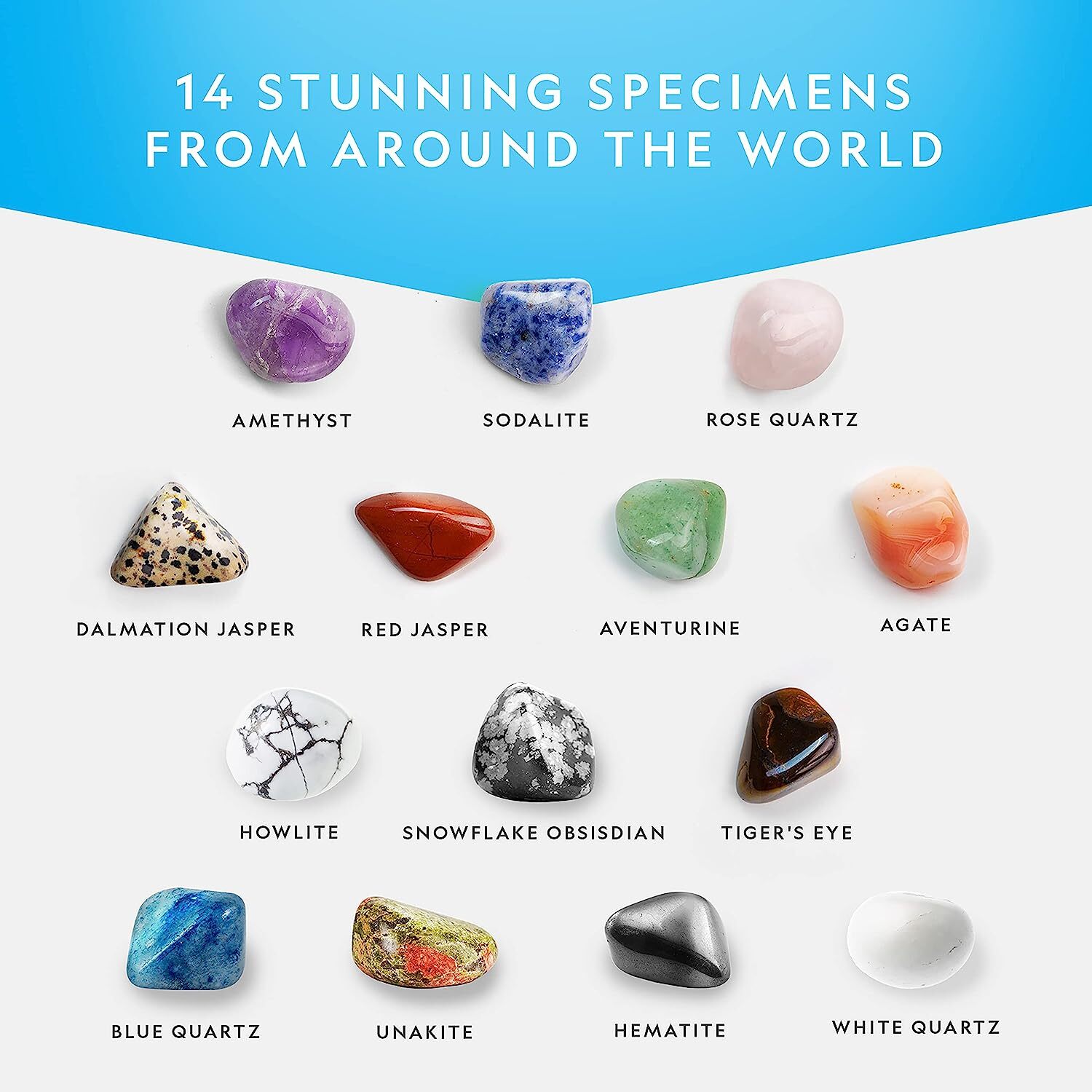 National Geographic Premium Polished Stones – 2 Pounds of 3/4-Inch Tumbled Stone